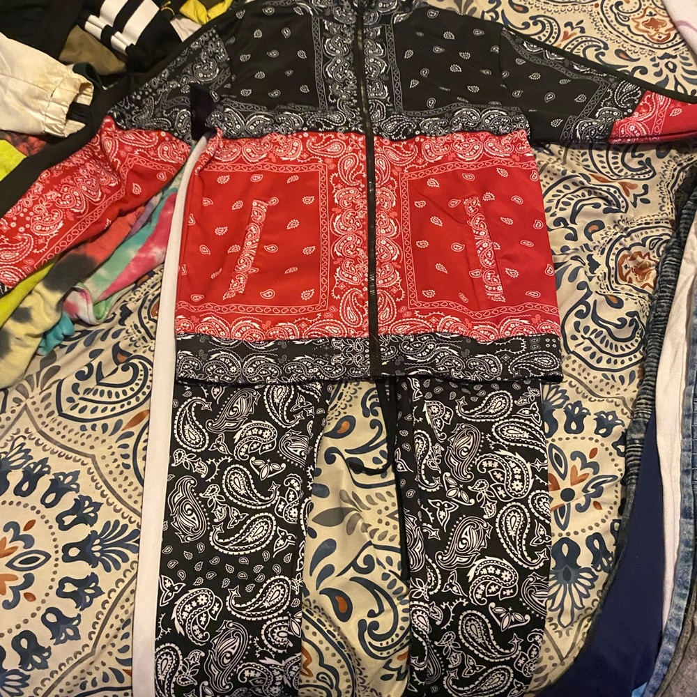 Paisley Bandana Print Tracksuit